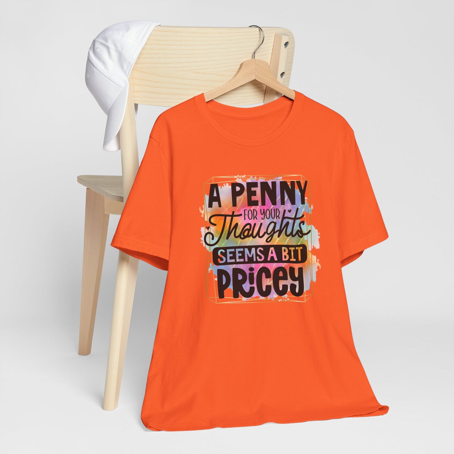 "A Penny For Your Thoughts" Graphic Unisex Jersey Tee – Casual & Thoughtful Style